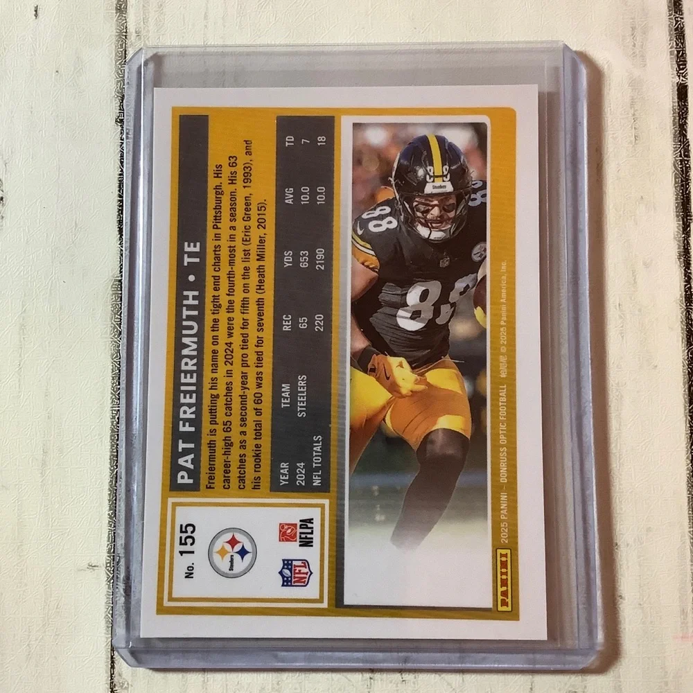 2025 DONRUSS OPTIC #155 PAT FREIERMUTH PITTSBURGH STEELERS FOOTBALL